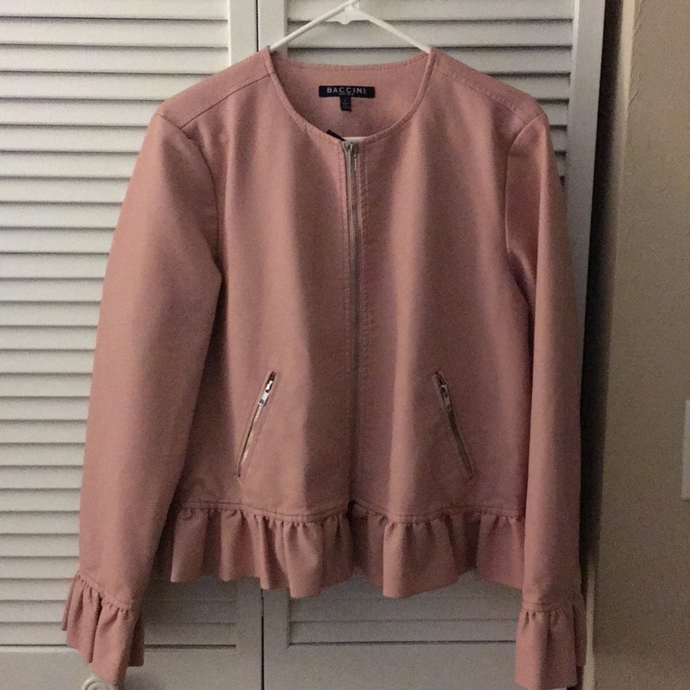 Beautiful Baccini pink faux jacket NWT